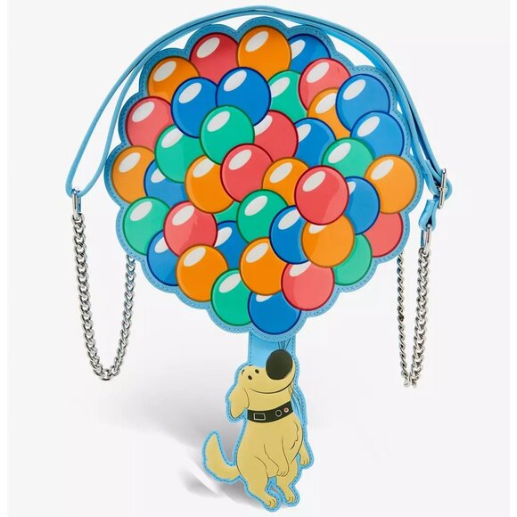 Loungefly Disney Pixar Up Dug Balloons Crossbody Bag - NWT - Picture 1 of 4